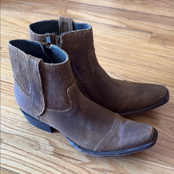 Old Gringo sz 9.5D Men’s Brown Suede Ankle Boots side zip NWOT new never worn - Picture 1 of 7